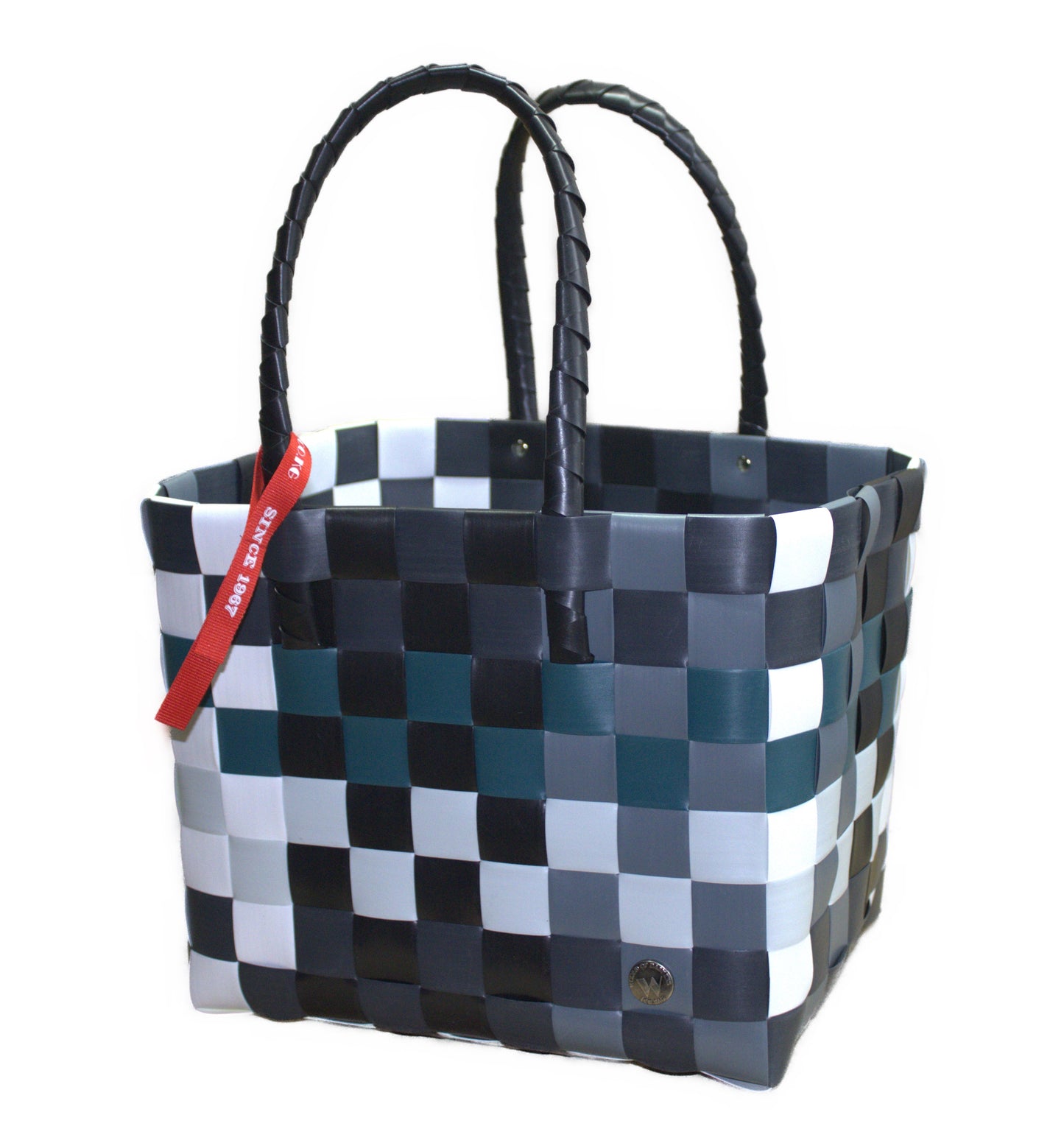 5010-56 Witzgall Einkaufskorb ICE BAG Shopper mehrfarbig (petrol-grau-weiß)