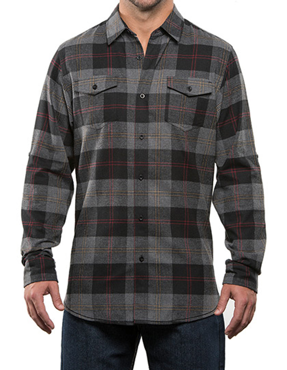 Woven Plaid Flannell Hemd