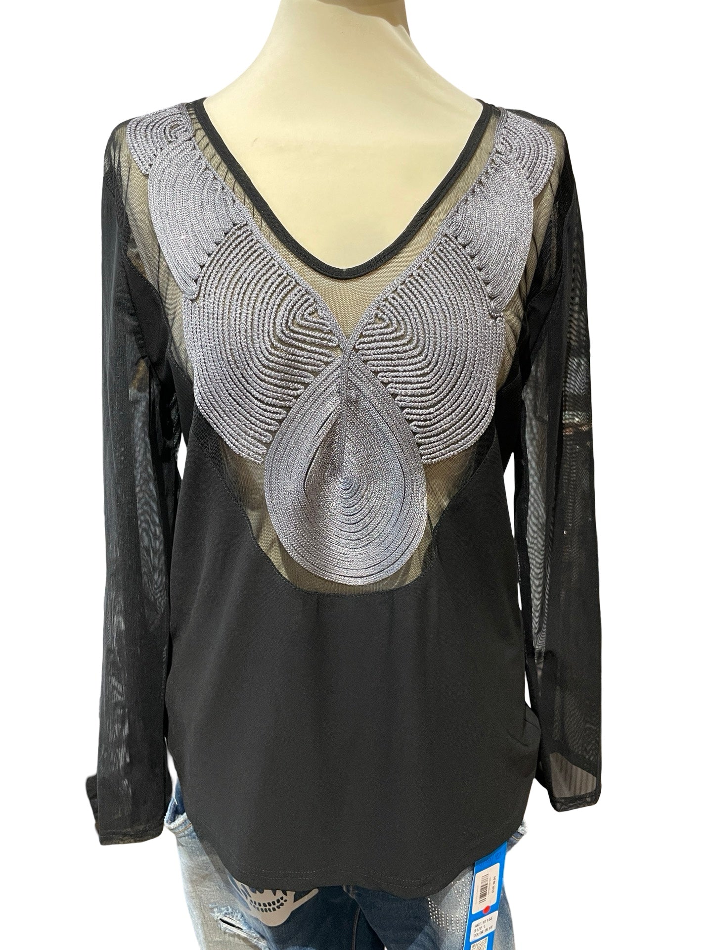 FaS575 Blusenshirt transparent