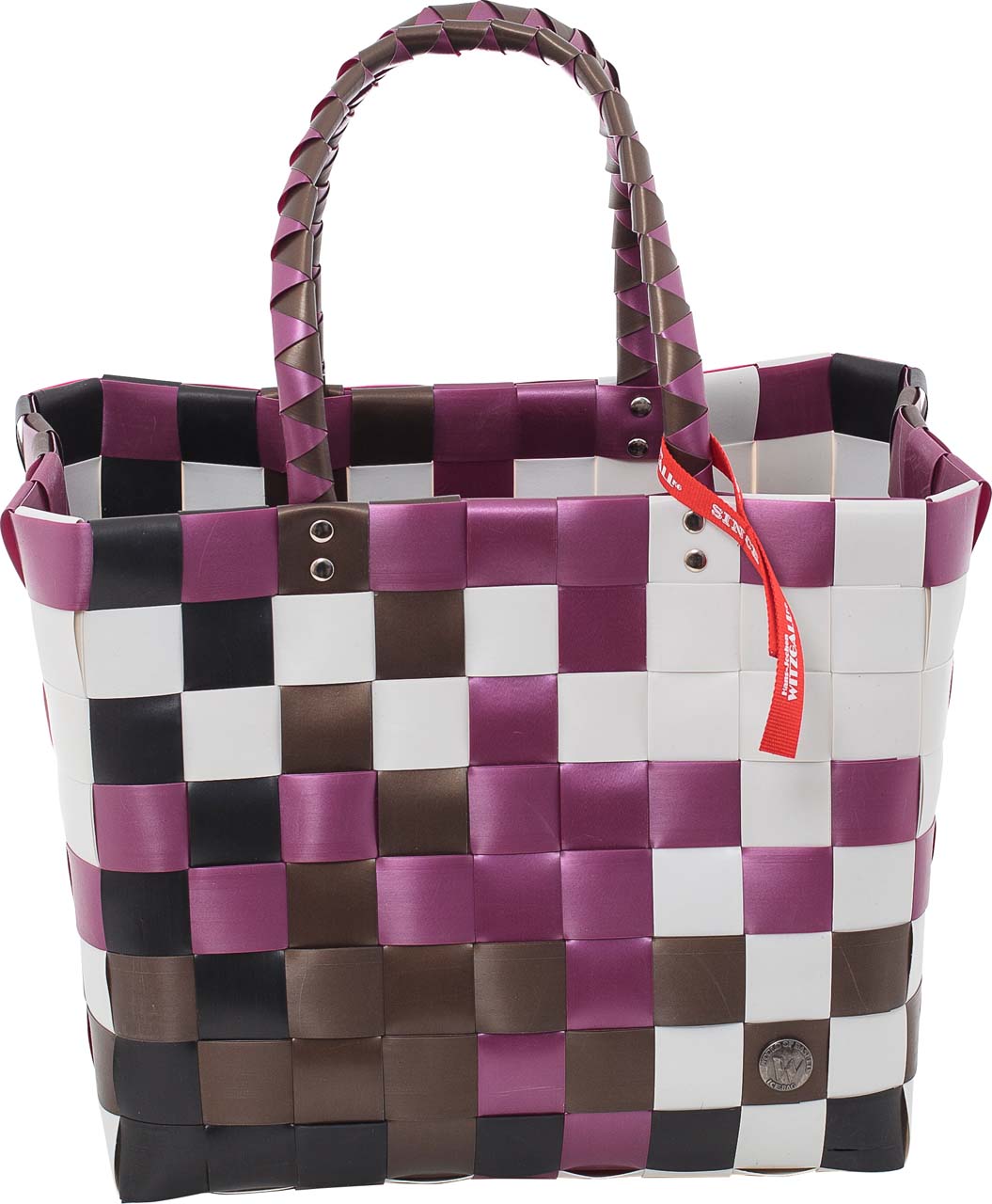 5010-01 Witzgall Einkaufskorb ICE BAG Shopper mehrfarbig (lila-weiß-braun-Mix)