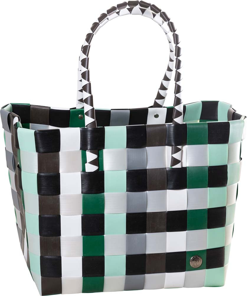 5010-47 Witzgall Einkaufskorb ICE BAG Shopper mehrfarbig (Grüntöne mit weiß)