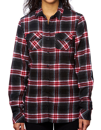 Women`s Woven Plaid Flannell Hemd