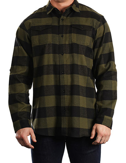 Woven Plaid Flannell Hemd