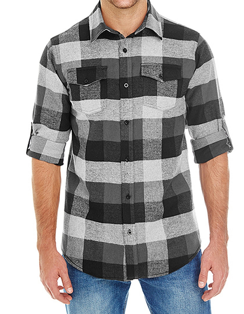 Woven Plaid Flannell Hemd