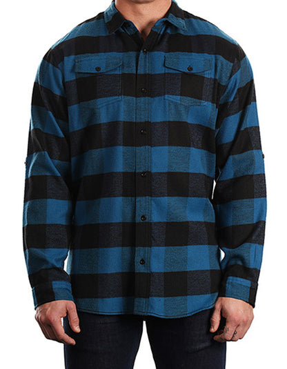 Woven Plaid Flannell Hemd