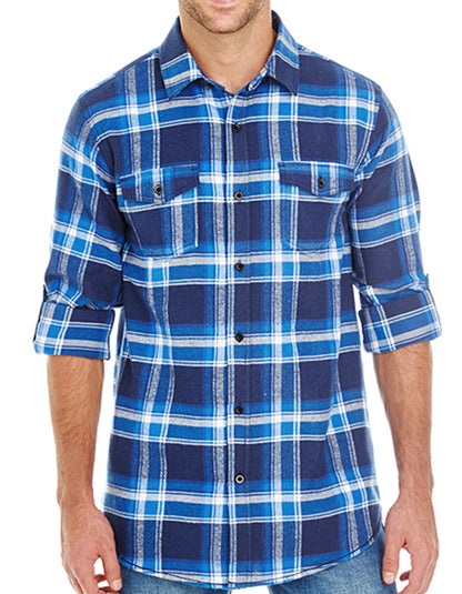 Woven Plaid Flannell Hemd