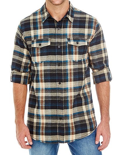 Woven Plaid Flannell Hemd