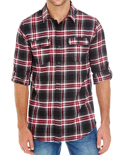 Woven Plaid Flannell Hemd