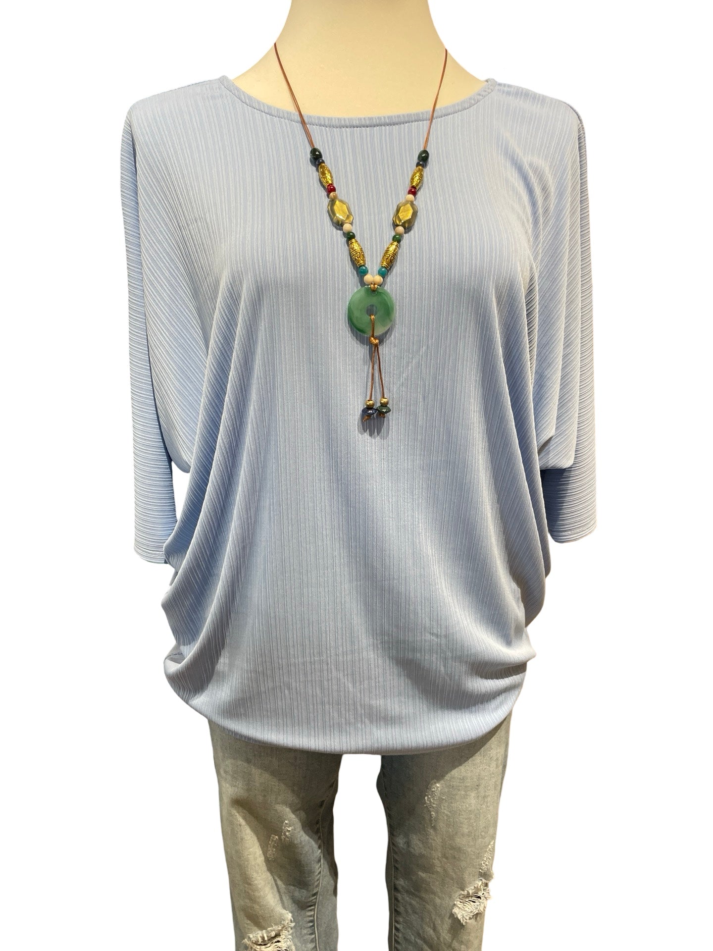 FaS569 Blusen-Shirt mit Kette