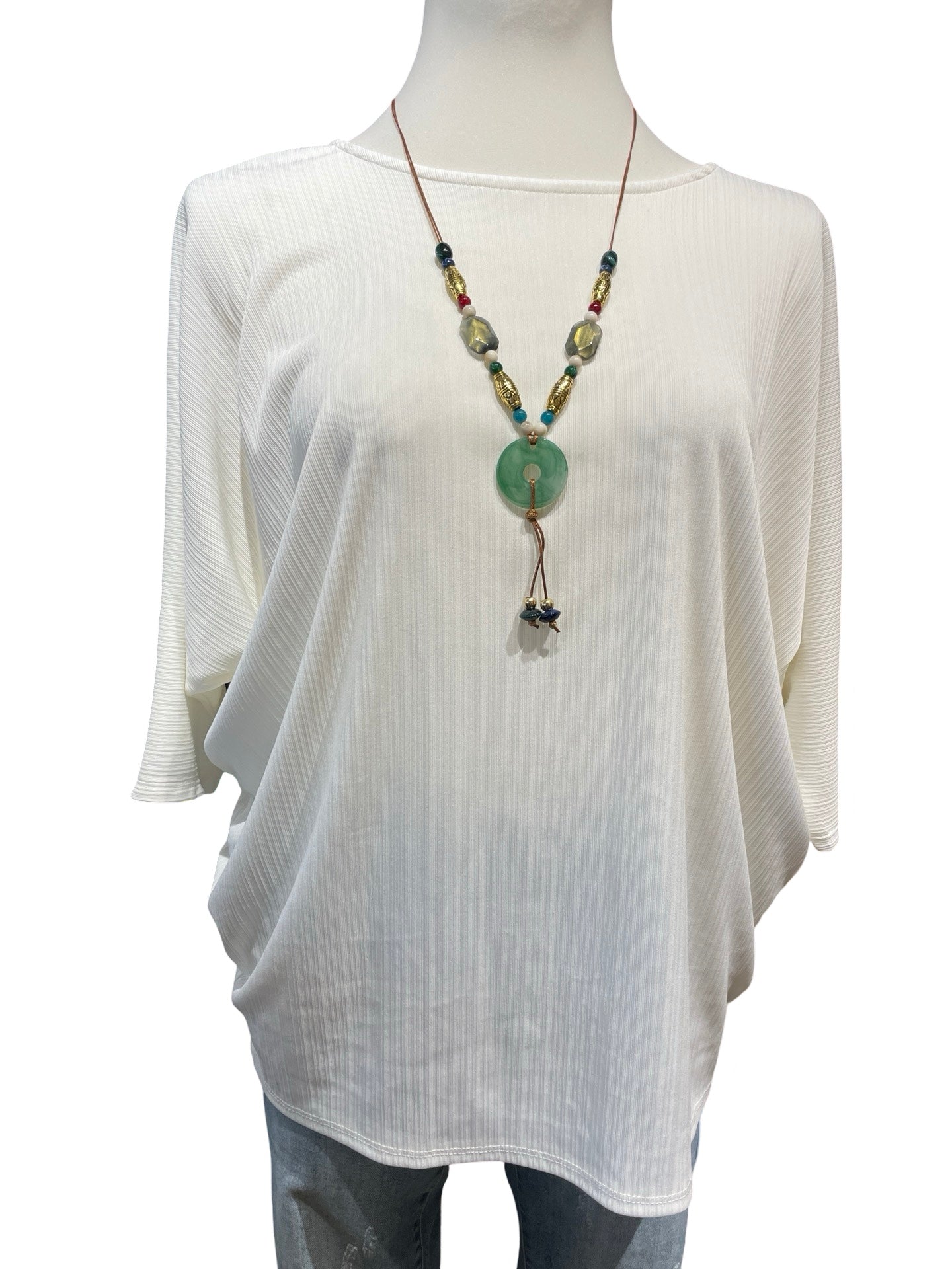 FaS569 Blusen-Shirt mit Kette