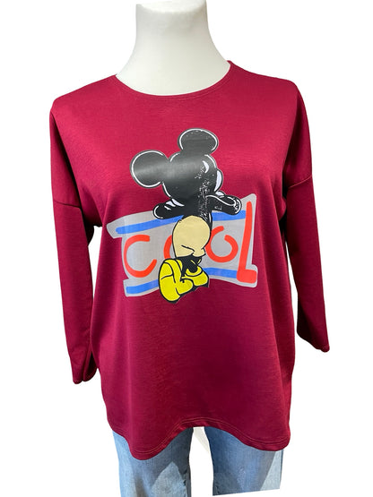 FaS687 Pullover mit Mickeymouse