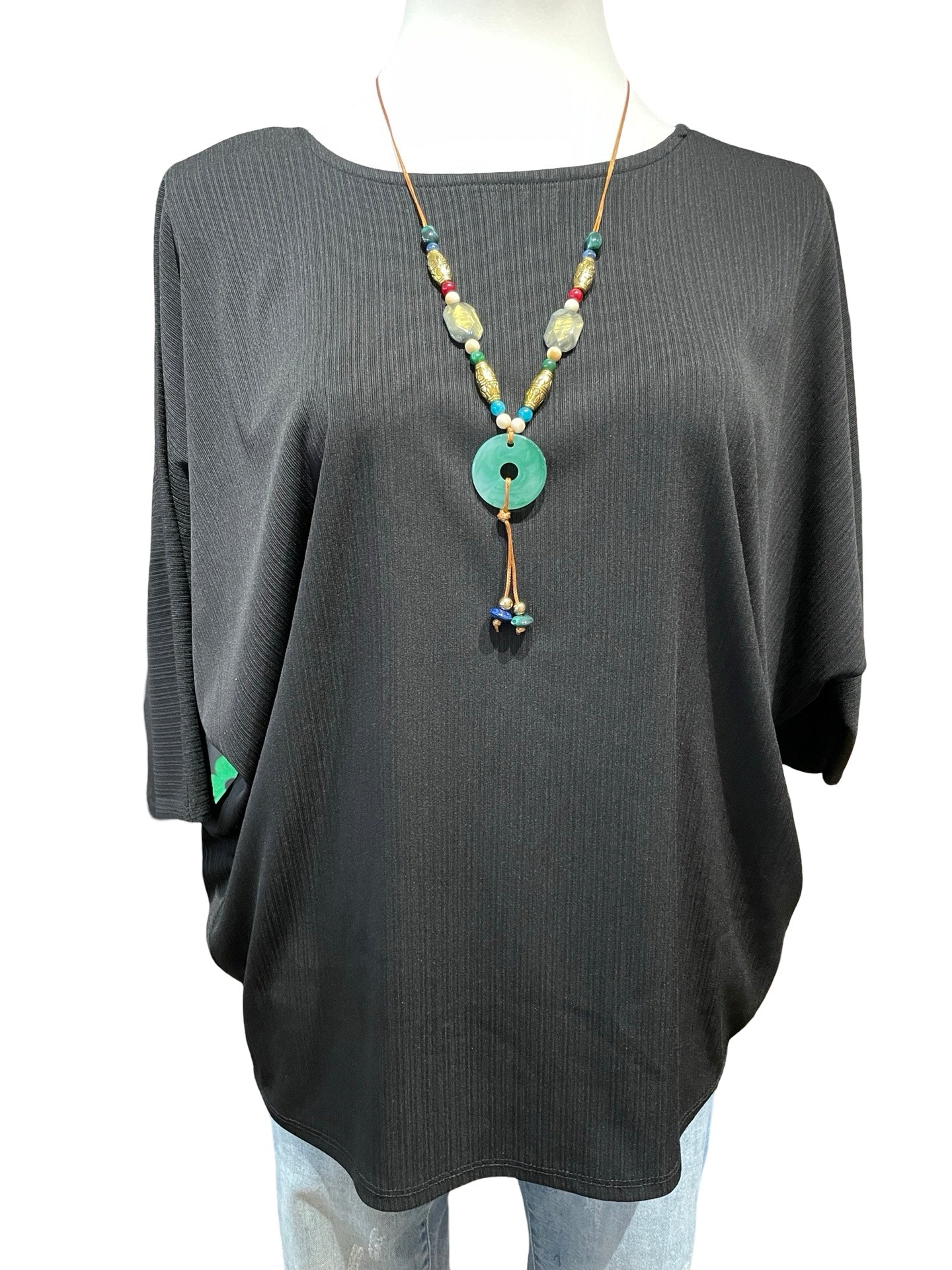 FaS569 Blusen-Shirt mit Kette