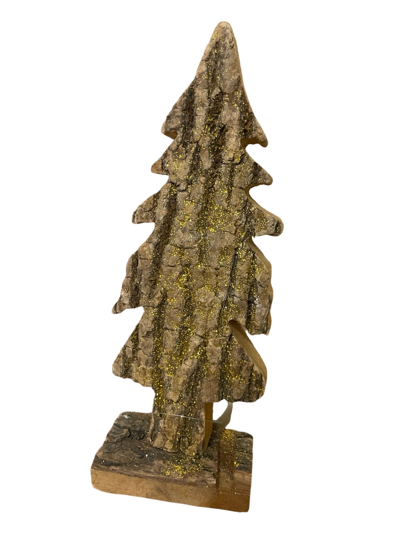 FaS695 Weihnachts Baum Holz mit Glitzer